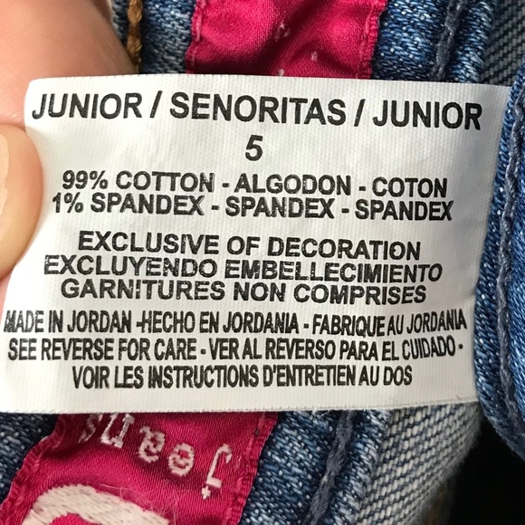 GLO Jeans Junior Size 5 Blue Side Slit Snap Pocket Capri Denim Jean 30" Waist - Picture 5 of 5